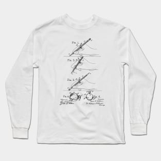 Pen or Pencil Holder Vintage Patent Hand Drawing Long Sleeve T-Shirt